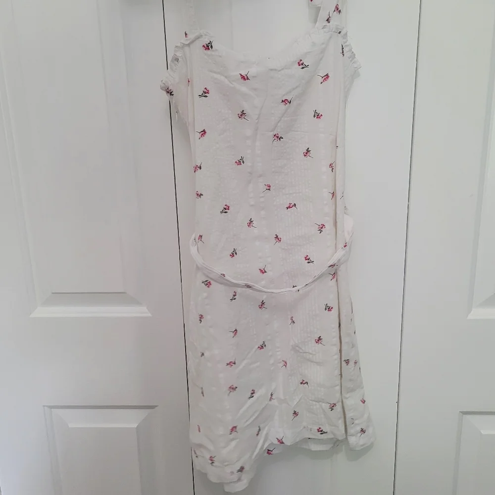 White Floral Tea Dress Breath of Youth - Picture 4 of 6